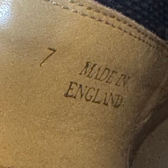 Solovair Dealer Hi-Shine Finish Leather Boots Chelsea Cognac Sz 7 England Made main image 7